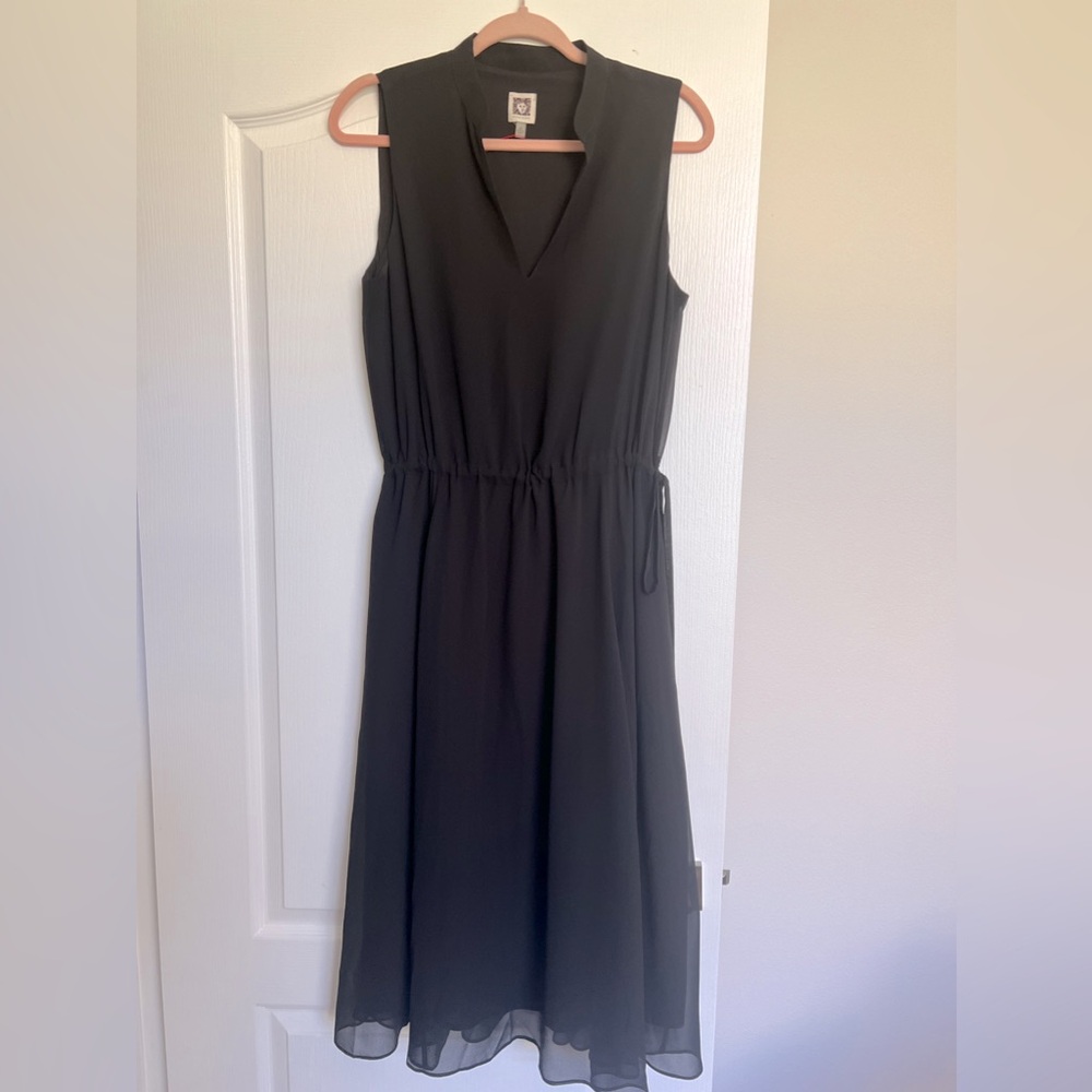 Black chiffon dress
